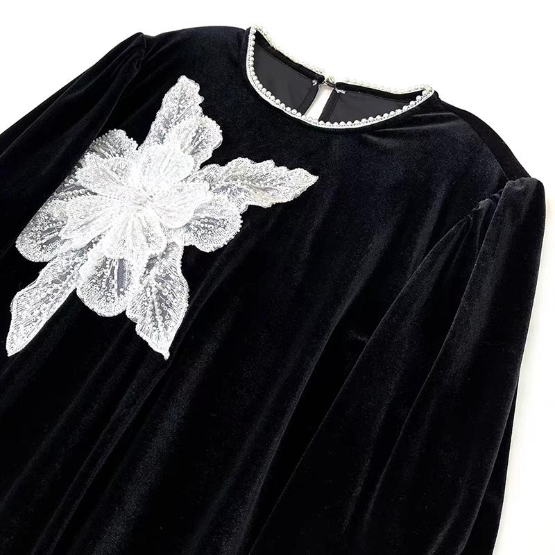 1PC DIY Sequin Beaded Clothing Accessories Patches Decorative Lace White Multi Layered High Quality