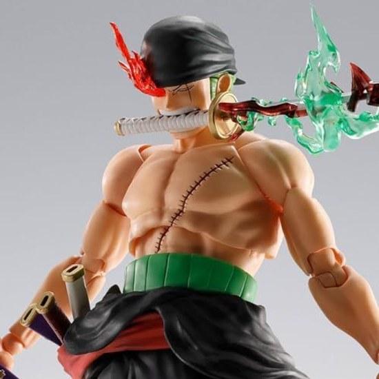TAMASHII NATIONS One Piece - S.H.Figuarts Ророноа Зоро Король Ада Примерно 150 мм ПВХ АБС Окрашенная Подвижная Фигурка