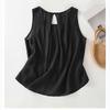 Women's Vest Fashion Casual T-shirt Tops Back Hollow Design Vest Sleeveless T-shirt Outer Wear Inner Wear Bottoming Sling