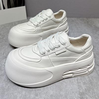 Уродливые милые туфли-хлебушки с большой головой женские осенние новые универсальные на толстой подошве увеличивающие рост с широкими штанинами спортивные и повседневные кеды