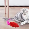 Игрушка для кошек Встроенная плюшевая мышь с кошачьей мятой Интерактивная игрушка Дразнилка для кошек Игрушка для домашних животных с перьями Подарок на Новый год