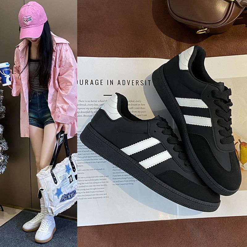 Sneakers Women's 2025 New Summer Retro Versatile German Training Shoes Flat Bottom Breathable Comfortable Fashion Casual Shoes