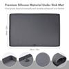Under Sink Mat for Kitchen Waterproof 34 * 22Inch Silicone Under Sink Drip Tray with Drain Hole