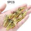 Soft Simulation Fishhook Shrimp Prawn Lure Hook Tackle Bait Fishing Lures Artificialbait Luminous Shrimp 4cm