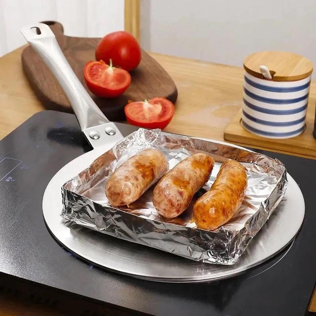 Теплораспределительная пластина с индукционным диском и длинной ручкой, многоцелевая для керамической готовки