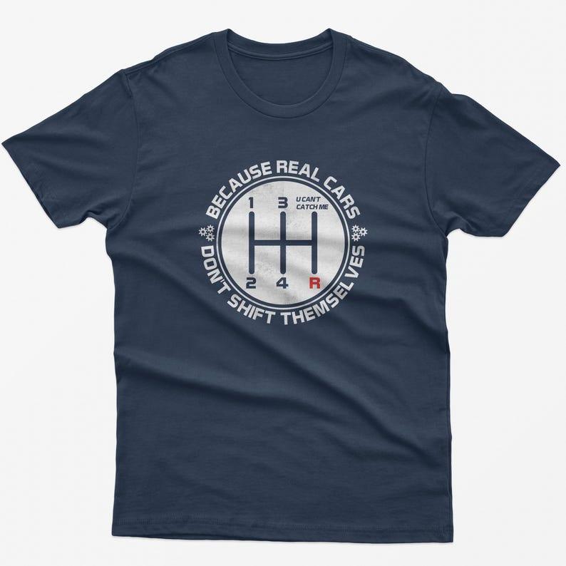 Manual Transmission T-shirt: Fun Car Lover Gift Casual Street Fashion High Quality Fashion Printed Round Neck Short Sleeve Tops