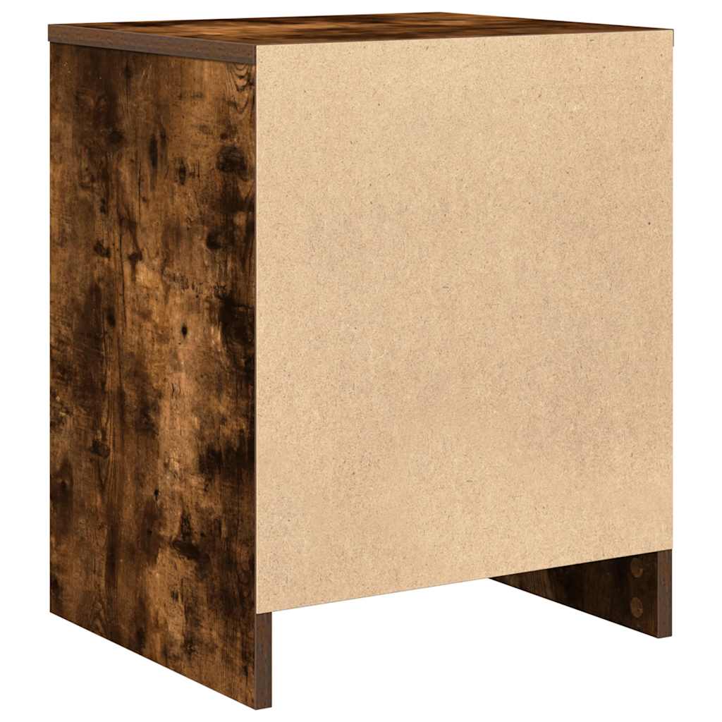 Nightstand with Drawer Smoked Oak 40 x 34 x 50 cm