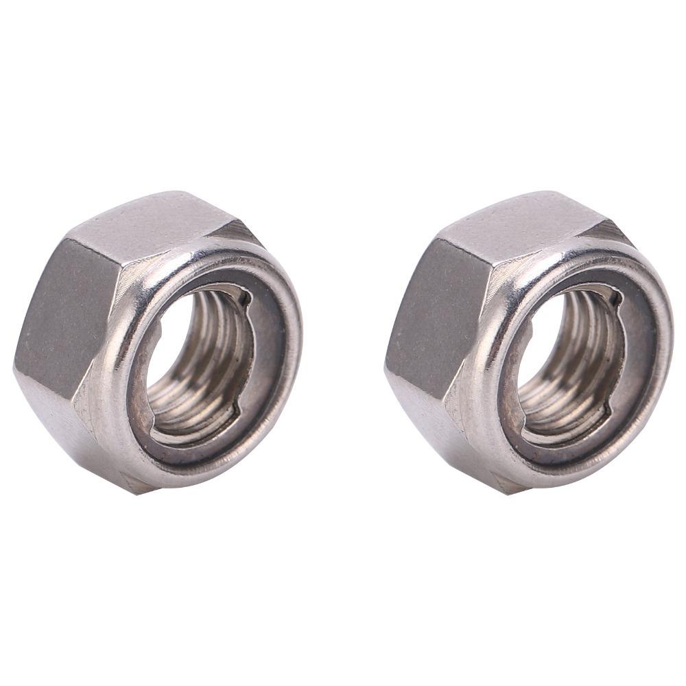 100pcs Premium Lock Nut Set Durable Nylock Insert Nut Versatile Hex Lock Nuts For Screws