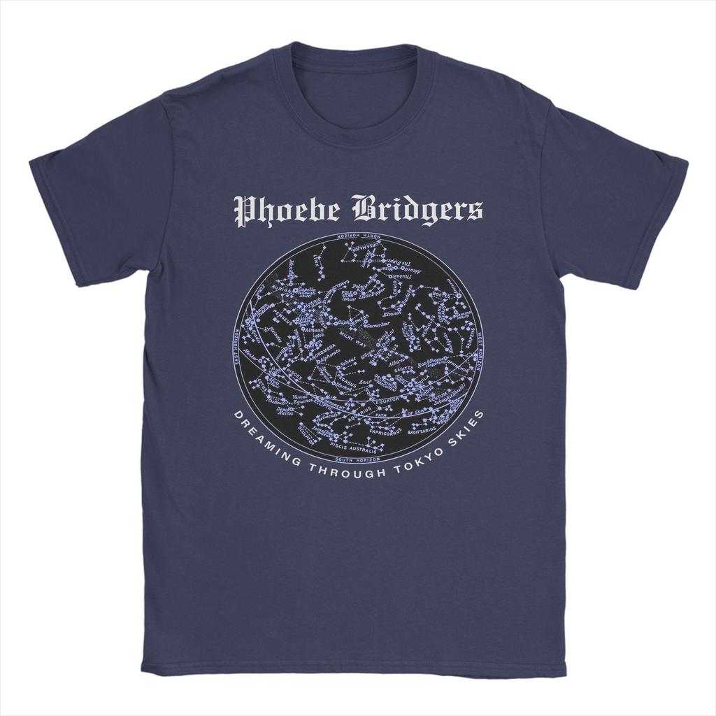 Мужская футболка Phoebe Bridgers Dreaming Through Tokyo Skies из чистого хлопка, забавные футболки с коротким рукавом и круглым вырезом, футболка большого размера