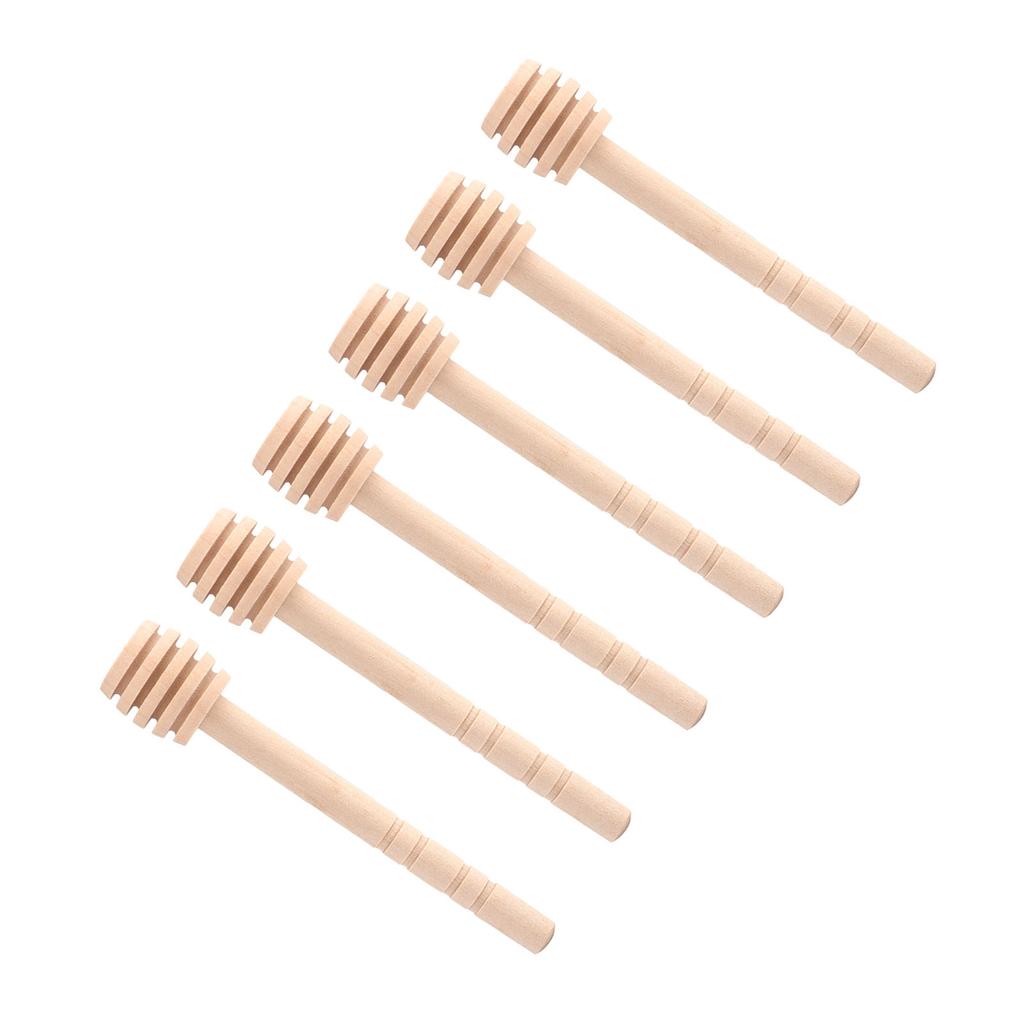 50Pcs/set Household Wooden Jam Honey Dipper Jar Dispensing Collecting Stirring Rod Stick 10cm