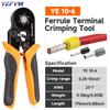 Ferrule Crimping Tool Self-Adjusting Hexagonal Wire Crimper Plier for AWG23-7(0.25-10mm²) Ratchet Wire Crimping Tool YE 10-6