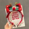 Christmas Headband Christmas Antler Hairpin Ladies Headdress Holiday Decoration Gift Big Bow Headband Christmas Headdress
