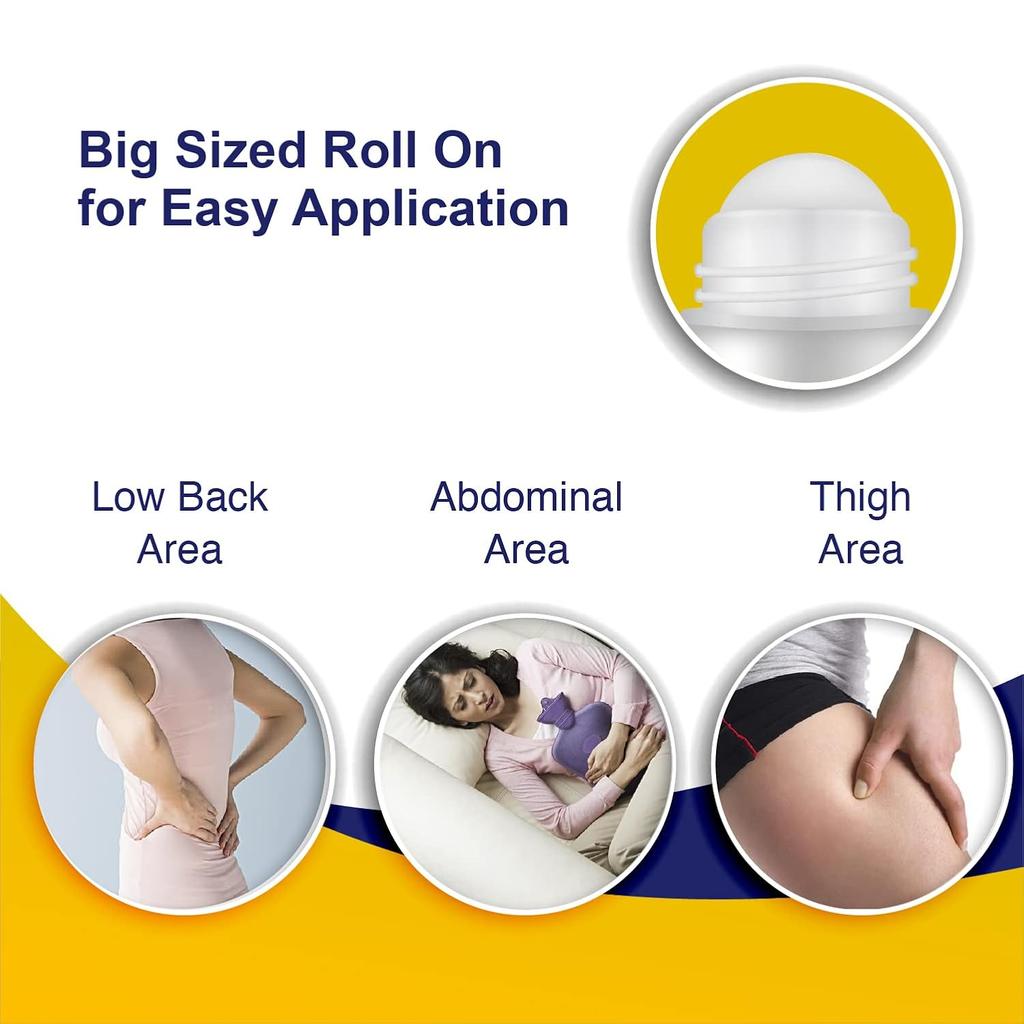 Sensur Ayurvedic Cramp Relief Roll On 50ml Pack of 1 Fast Soothing Relief for Period Pain Abdomen Back Thighs