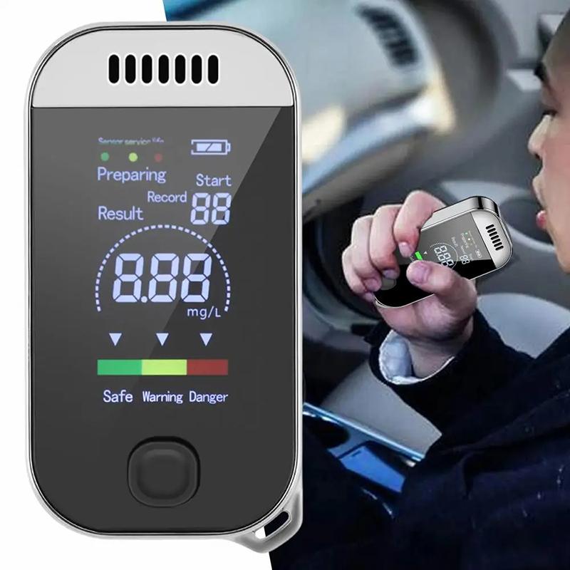 Цифровой алкотестер Профессиональный алкотестер с ЖК-дисплеем USB перезаряжаемый электронный алкотестер брелок
