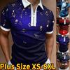 Casual Lapel T-shirt Young Men's Fashion Zipper T-shirt Short Sleeve T-shirt Men's 3D Jumping Notes Print T Shirt
