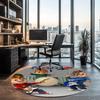 Custom Name Alvin and the Chipmunks Printed Round Rug Carpet Chair Rug Area Rug Entryway Doormats,for Office Chair Living Room Bedroom Kitchen Room.