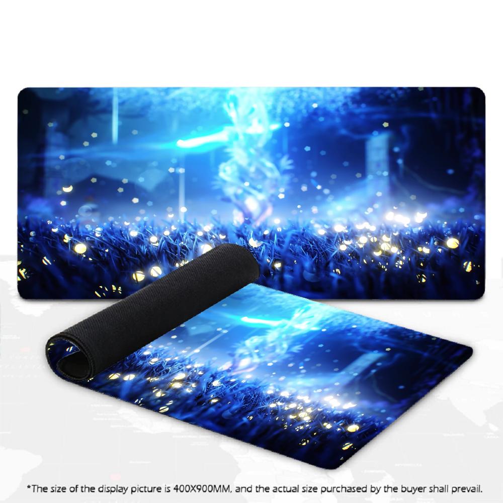 Blue Forest Large Gaming Mouse Pad XXL Light Beam Deskmat Non-Slip Rubber Game Mouse Mat Computer Keyboard Mats Big Gamer
