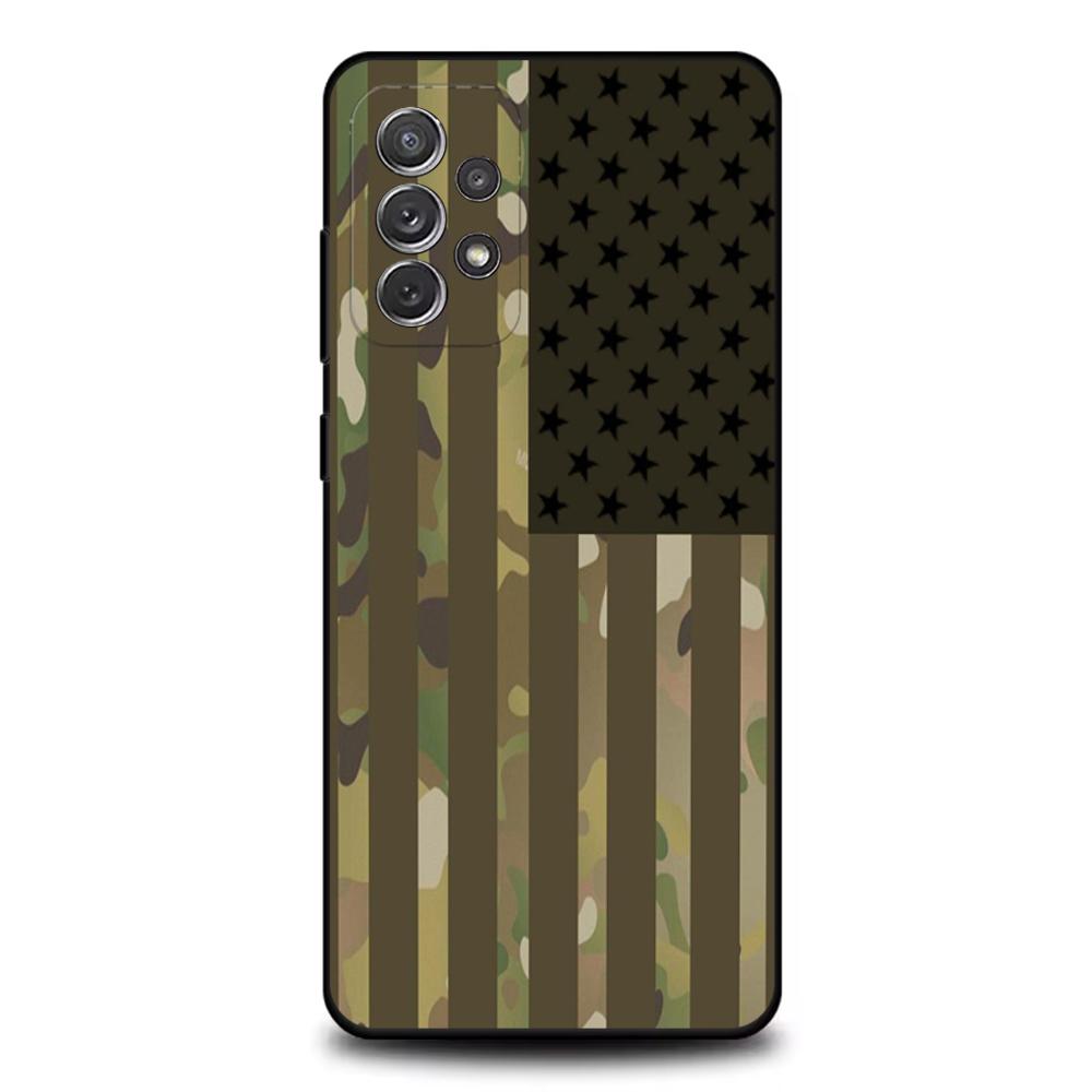America USA Flag Cool Phone Case For Samsung S25,S24,S21,S22,S23,S30,Ultra,S20,Plus,Fe,Lite,Note,10,9,5G Black Cover