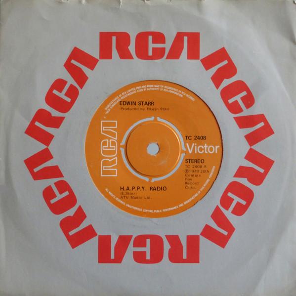 7-дюймовая пластинка EDWIN STARR - H.a.p.p.y. Радио / Мой друг TC2408 RCA Victor 1979 Великобритания Соул/Фанк Б/У