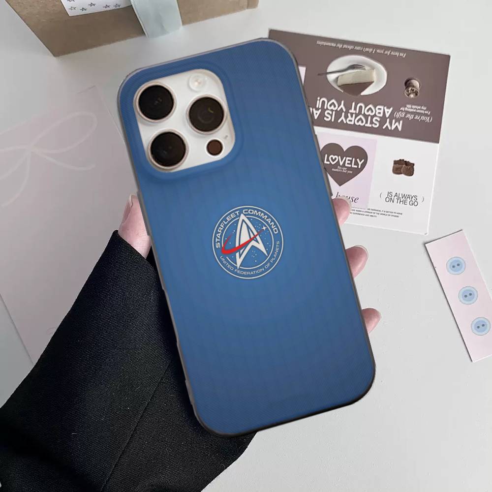 S-Star T-Trek Soft Corrugated Phone Case For iPhone 11 12 13 14 15 16 17 Pro Max Plus Pro Shockproof Cover