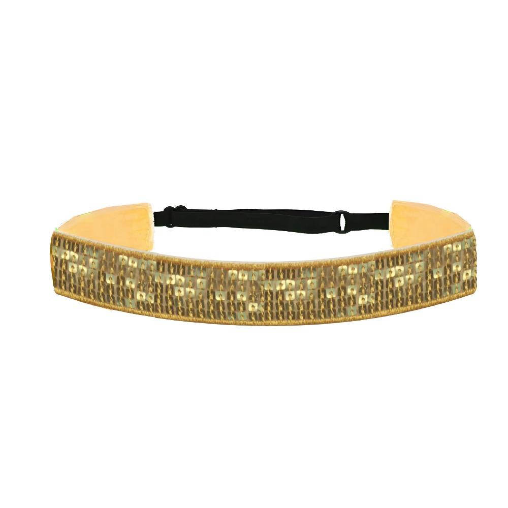 1 PC. Available in Multiple Colors. Ladies' Headband. Sequin Headband. Suitable for Sports and Yoga. Anti-slip. Adjustable. Elas