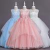Wedding Dress for Girls Elegant Long Tulle Party Bridemaids Birthday Kids Clothes