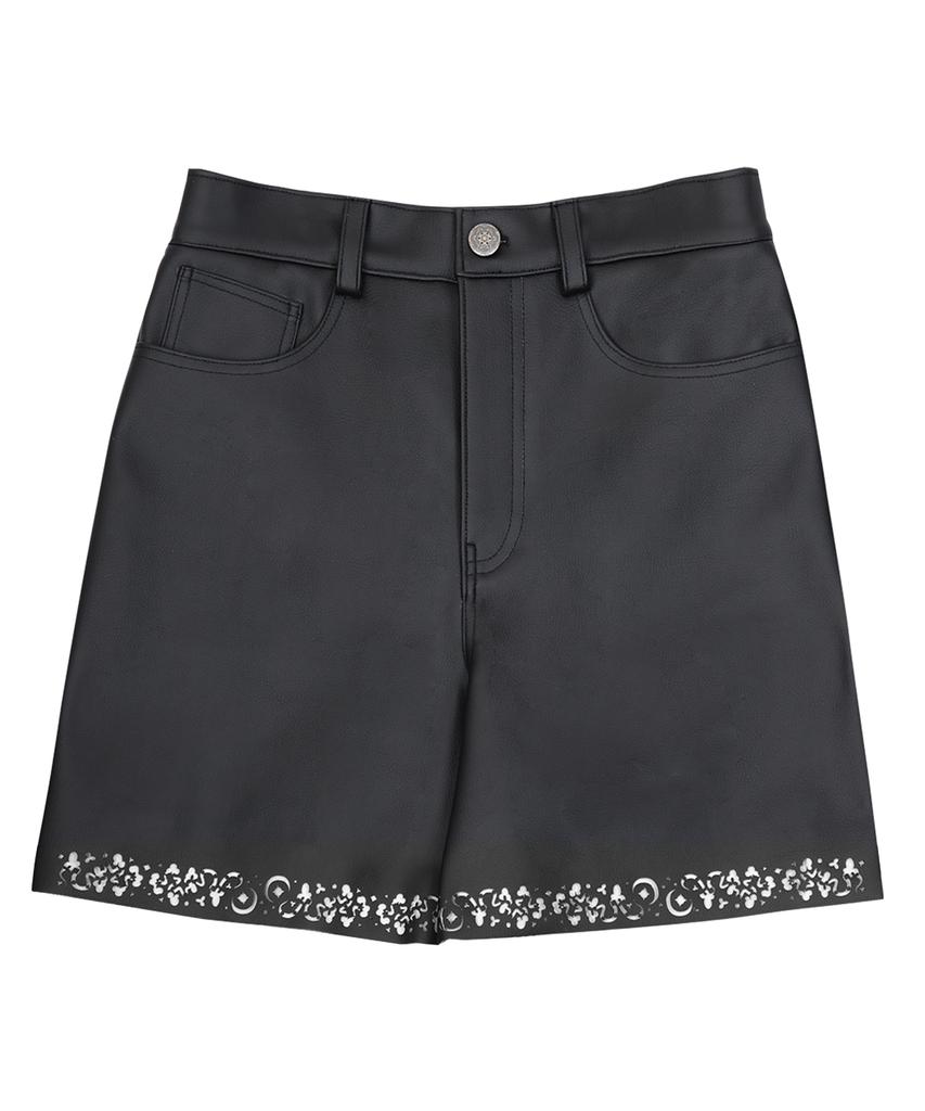 Ogi Faux Leather Shorts