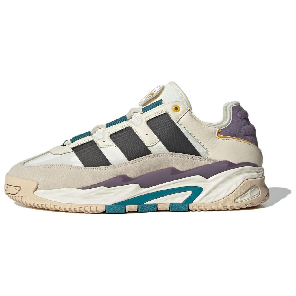 Adidas Originals Niteball 1.0 Fabric Round Toe Lace-Up Low-Top Lifestyle Sneakers Unisex Sneakers Light-Gray ID1120