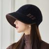 Fleece Equestrian Hat Autumn and Winter New Casual Windproof Hat Women's Korean Version British Retro Newspaper Boy's Hat