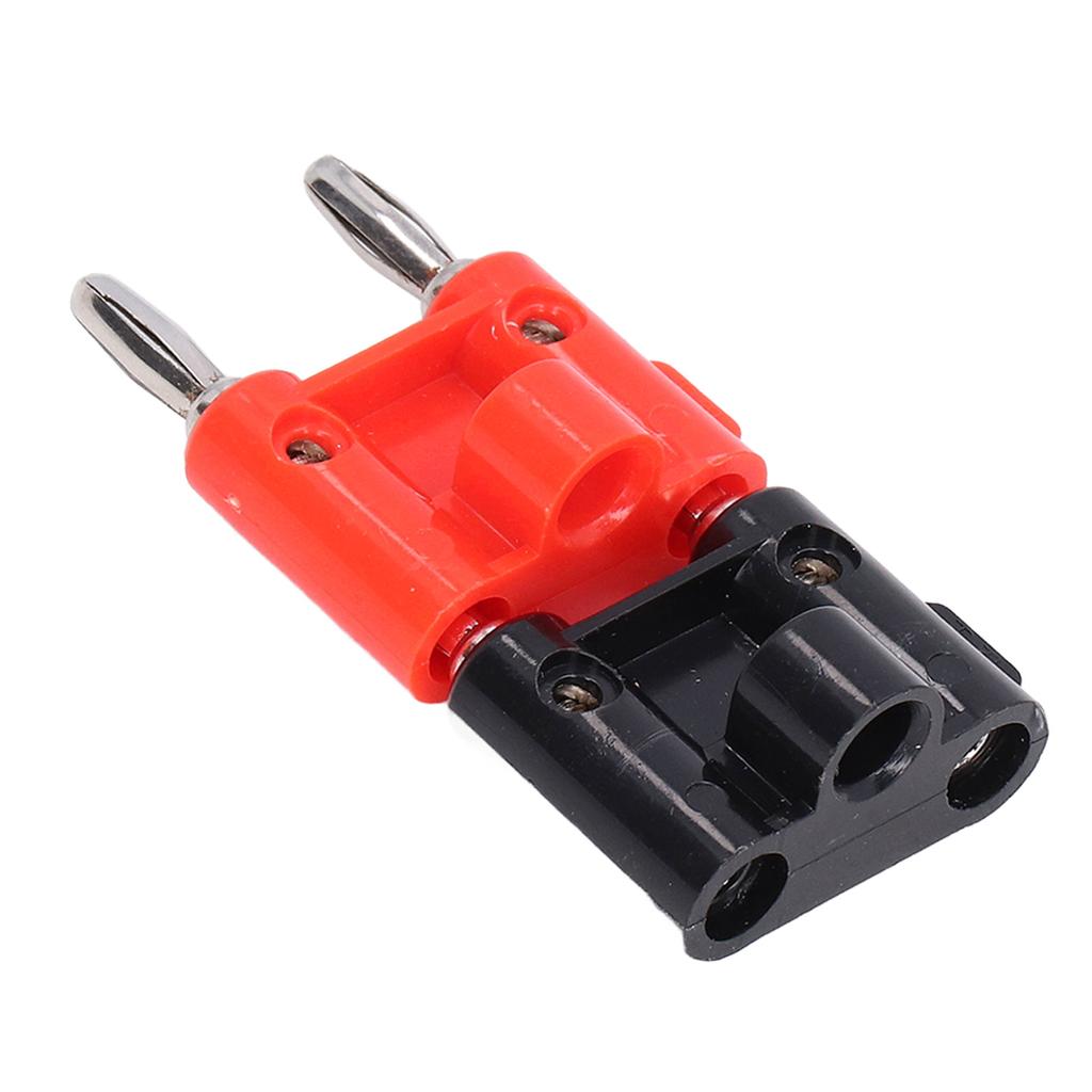 2Pcs Banana Plug 4mm Double Row Cross Connector Accessory Set Kit for Audio Speaker