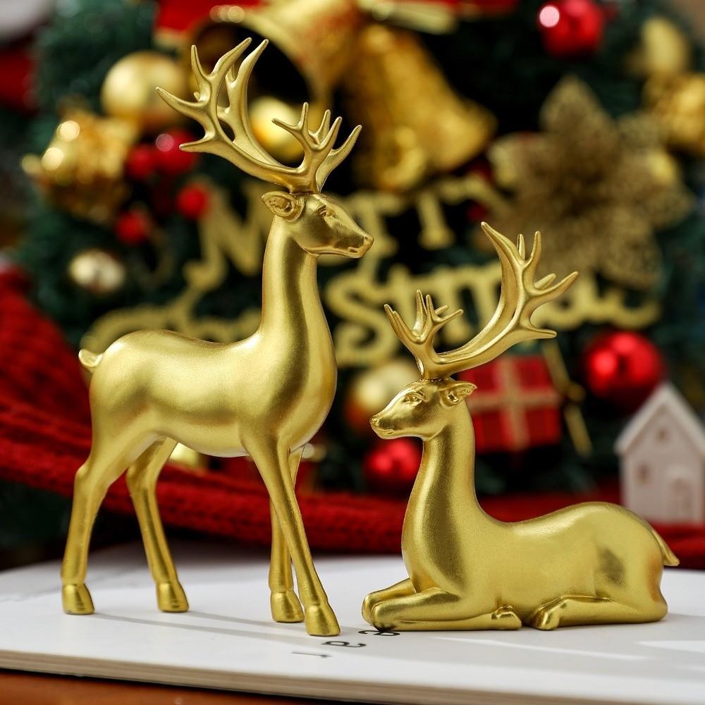 Creative Deer Desktop Ornament Modern Christmas Deer Statue Elk Home Decor Living Room