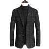 Осень и зима новый повседневный шерстяной костюм мужской модный тонкий шерстяной костюм мужской шерстяной пиджак