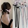2PCS Sweet Ribbon Bow Hair Claws Korean Style Long Tassel Hair Clips For Girls Bowknot Hairpin Barrette Women Hair Accessory