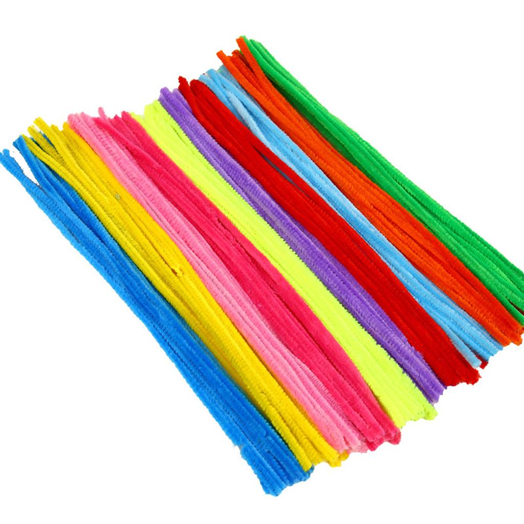 100PCS 30CM DIY Pipe Cleaners For Children For Valentine DIY Art