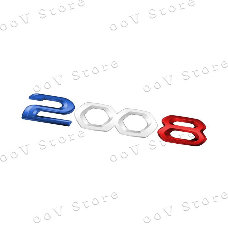 Car 3D Metal Decor Emblem Auto Body Trunk Fender Badge Sticker For Peugeot 2008 3008 4008 5008 Logo Auto Accessories