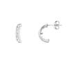 LOVA LOLA VAN DER KEEN - Earrings - Half Hoops - Synthetic Diamond - Sterling Silver 925 Thousandths - Women's Jewel