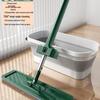 Легкая швабра без рук с ведром - Ленивая уборка пола, Складная плоская швабра, Очистка одним движением, Не требует мытья