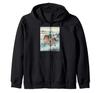 Japanese Art Horse Kyosai Vintage Japanese Work Zip-Up Hoodie