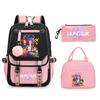 Demon Hunters KPop Demon Hunters Student School Bag Casual Lunch Bag Pencil Case Three-piece Set