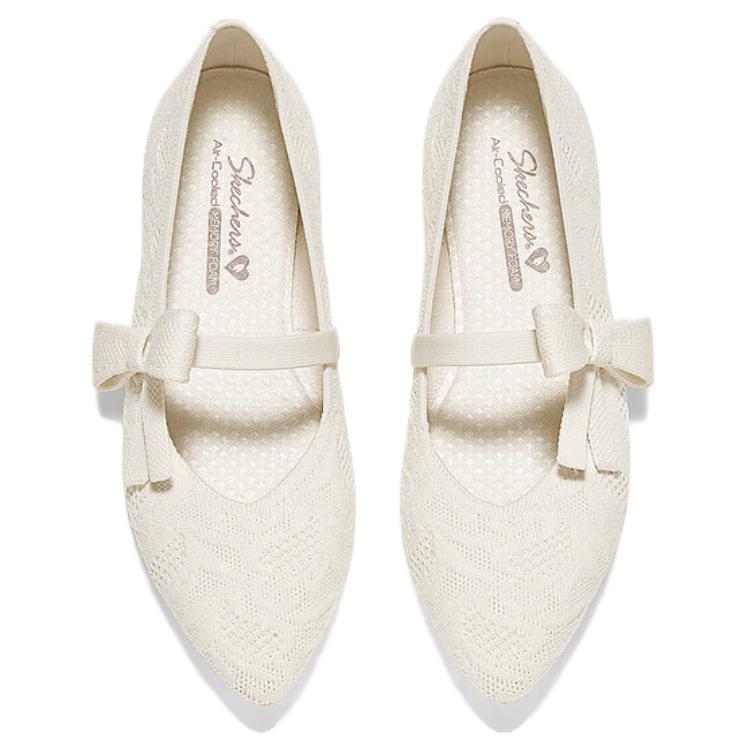 Skechers Cleo Point Удобная Повседневная Обувь Женская Обувь Цвет Небеленая Белый 159098-OFWT