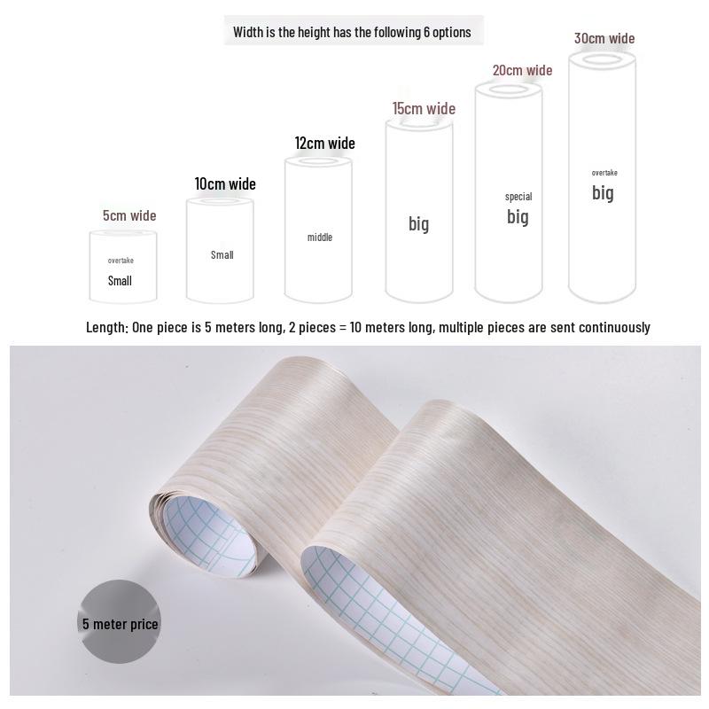 Водонепроницаемая самоклеящаяся наклейка с текстурой дерева для плинтуса и кромочная лента для отделки кромок мебели и декора плинтуса