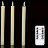 3 or 6 Pieces Short Or Long Flameless Wedding Decorative Taper Candles,6.5 /10 Inch Battery Powered Christmas Home Decoration