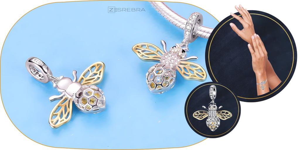Bee Charms Wasp 925 Pendant Bead Bee Charms Pr 925