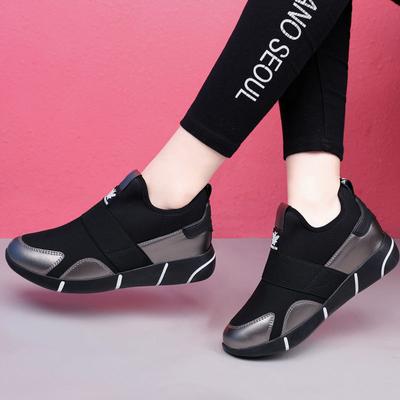 Женские кроссовки, эластичные комплекты обуви, повседневная обувь на платформе, дышащая сетка, женские кроссовки для бега 2024 года, весенние массивные кроссовки