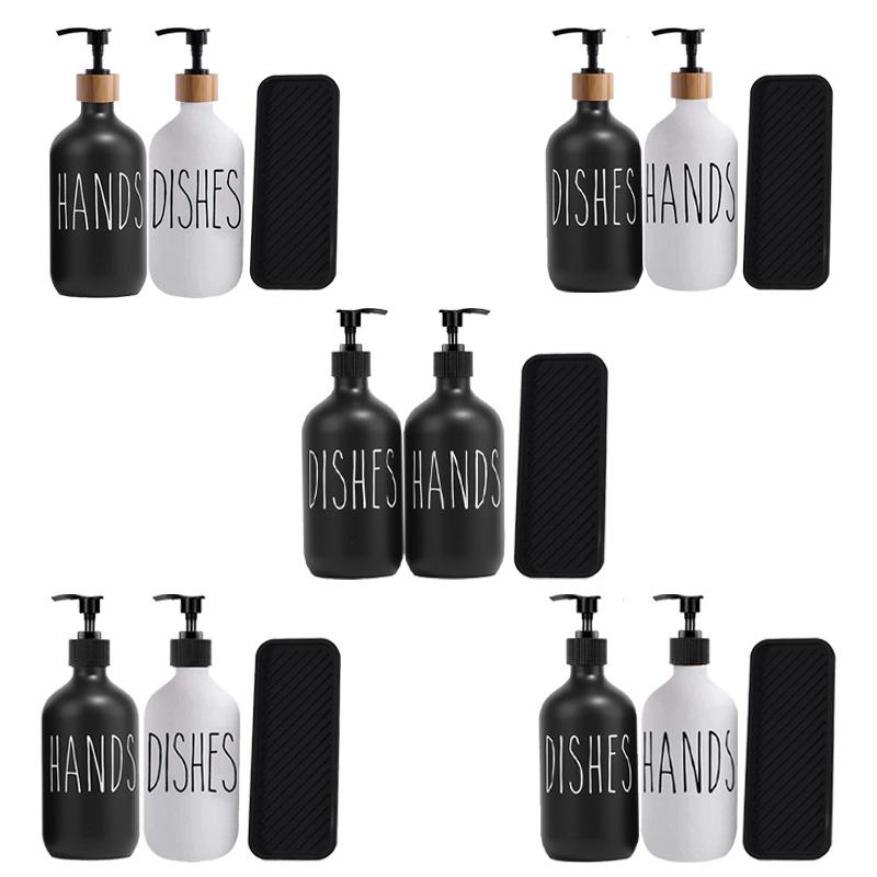 500 мл Белый Черный Диспенсер Для Мыла Для Кухонной Раковины Мыло Для Рук и Посуды Бутылка Для Хранения Моющего Средства Многоразовые Бутылки