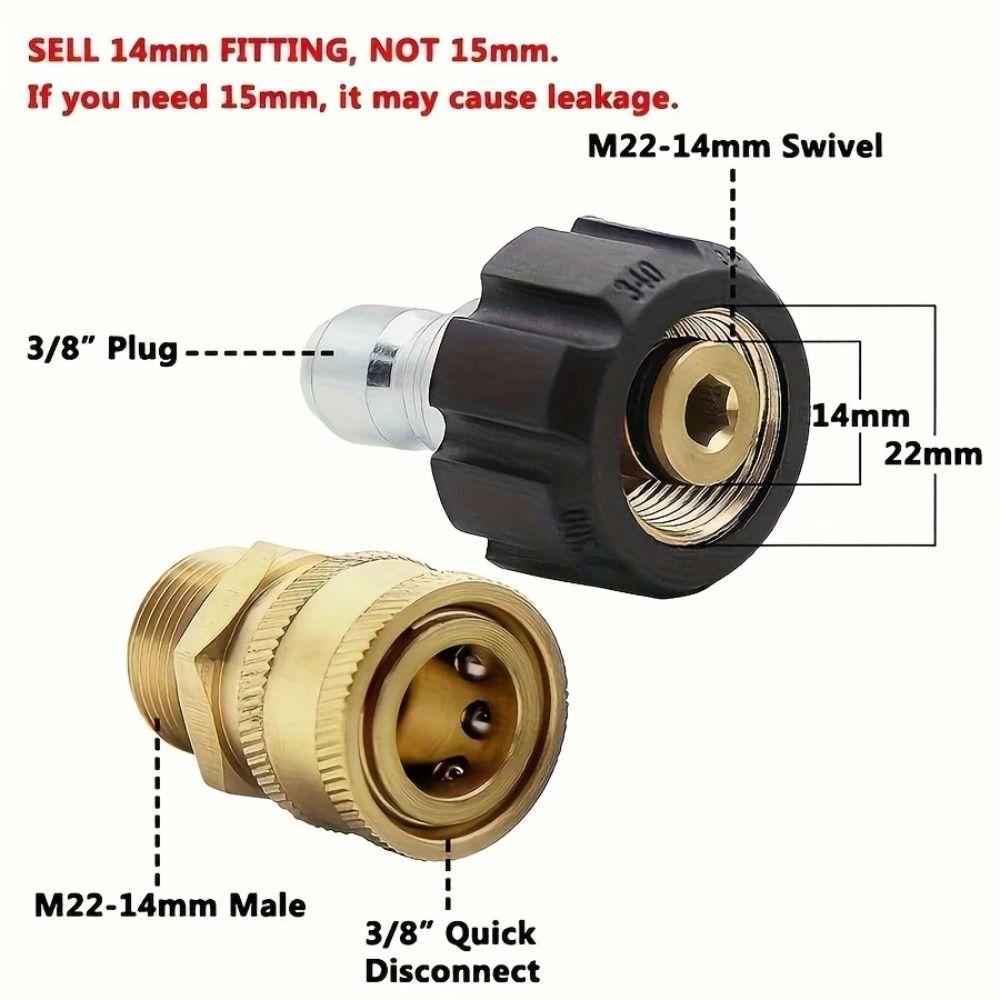 High Pressure M22 Adapter Female Swivel Pressure Washer Adapter High Pressure Washer