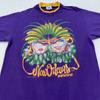 Винтажная футболка Mardi Gras в Новом Орлеане Мужская Размер L Фиолетовая Футболка Jays Фестиваль 90-е США