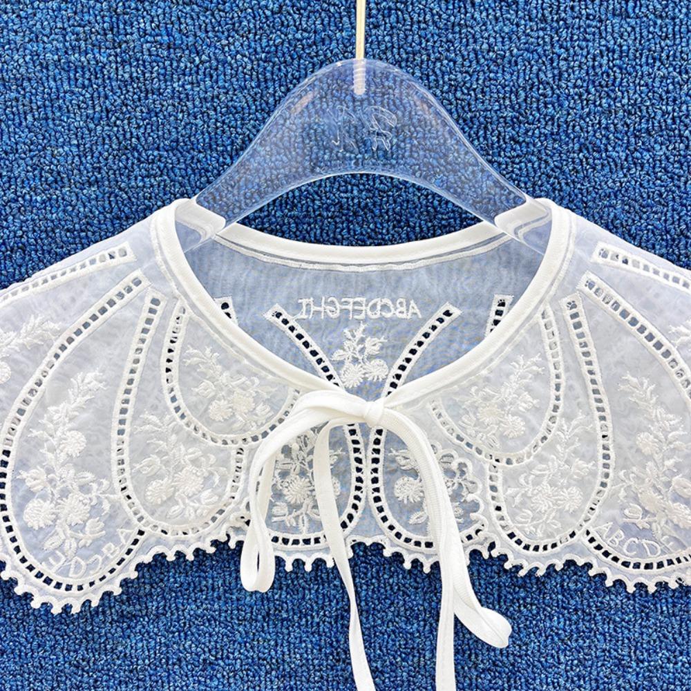 Женский кружевной воротник с вышивкой, женская одежда, плащ, накладные воротники, модный воротник, знаки отличия