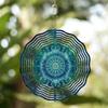 3D Mandala Metal Wind Spinner Outdoor Garden Decor Modern Ground Stake Holiday Christmas Decoration for Yard Patio Home