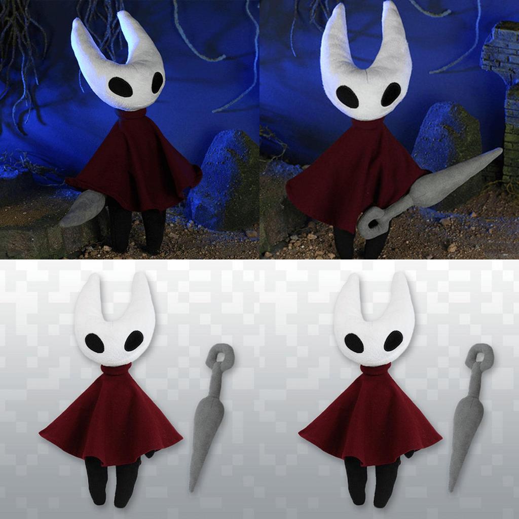 Очаровательная мягкая плюшевая кукла Hollow Knight красного и белого цвета, идеально подходящая для домашнего декора и коллекции